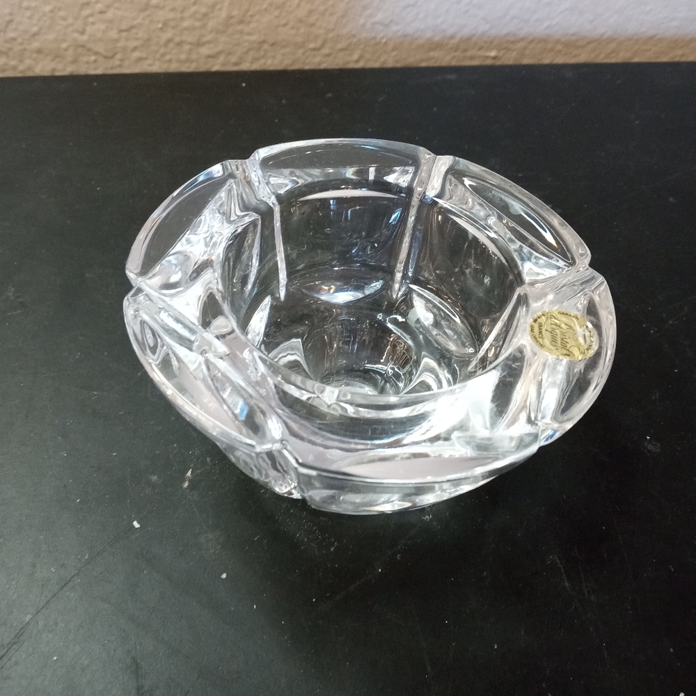 VTG Cristal D Arques France 4" candle holder